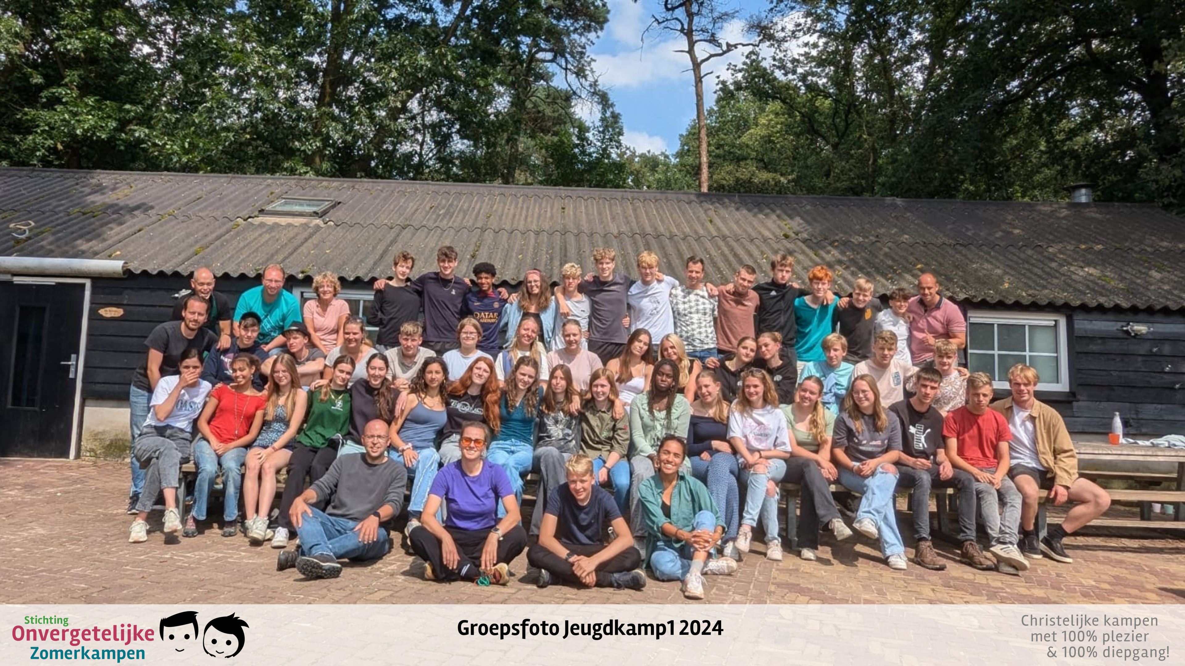 Groepsfoto jeugdkamp 1 2024