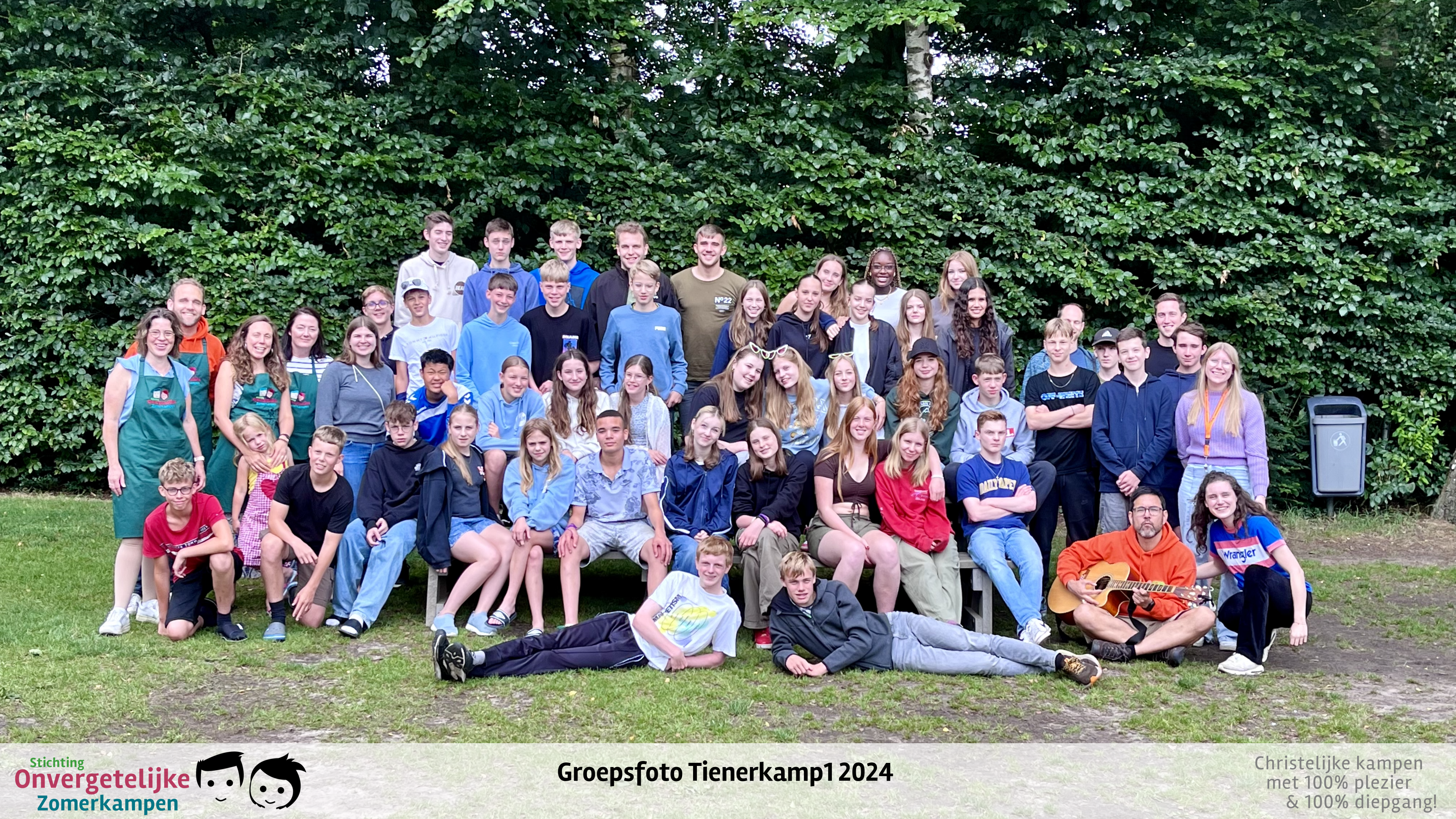 Groepsfoto tienerkamp week 1 2024