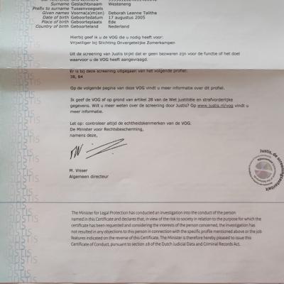Brief op briefpapier
